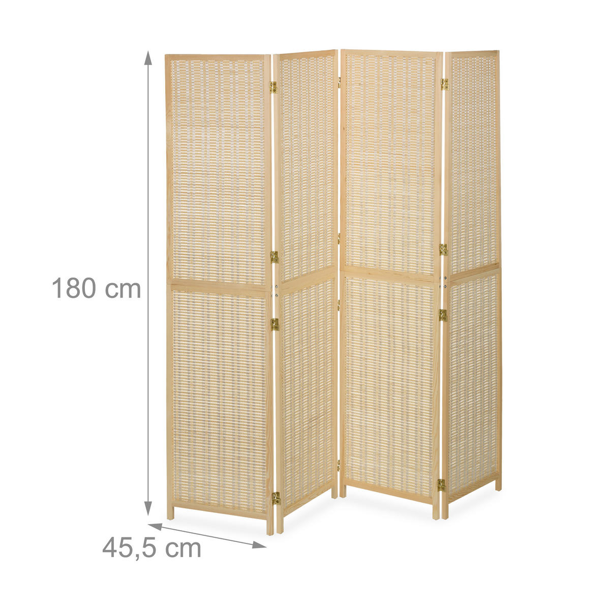 PARAVENT - Hellbraun, Holz (182/180/2cm) - Relaxdays