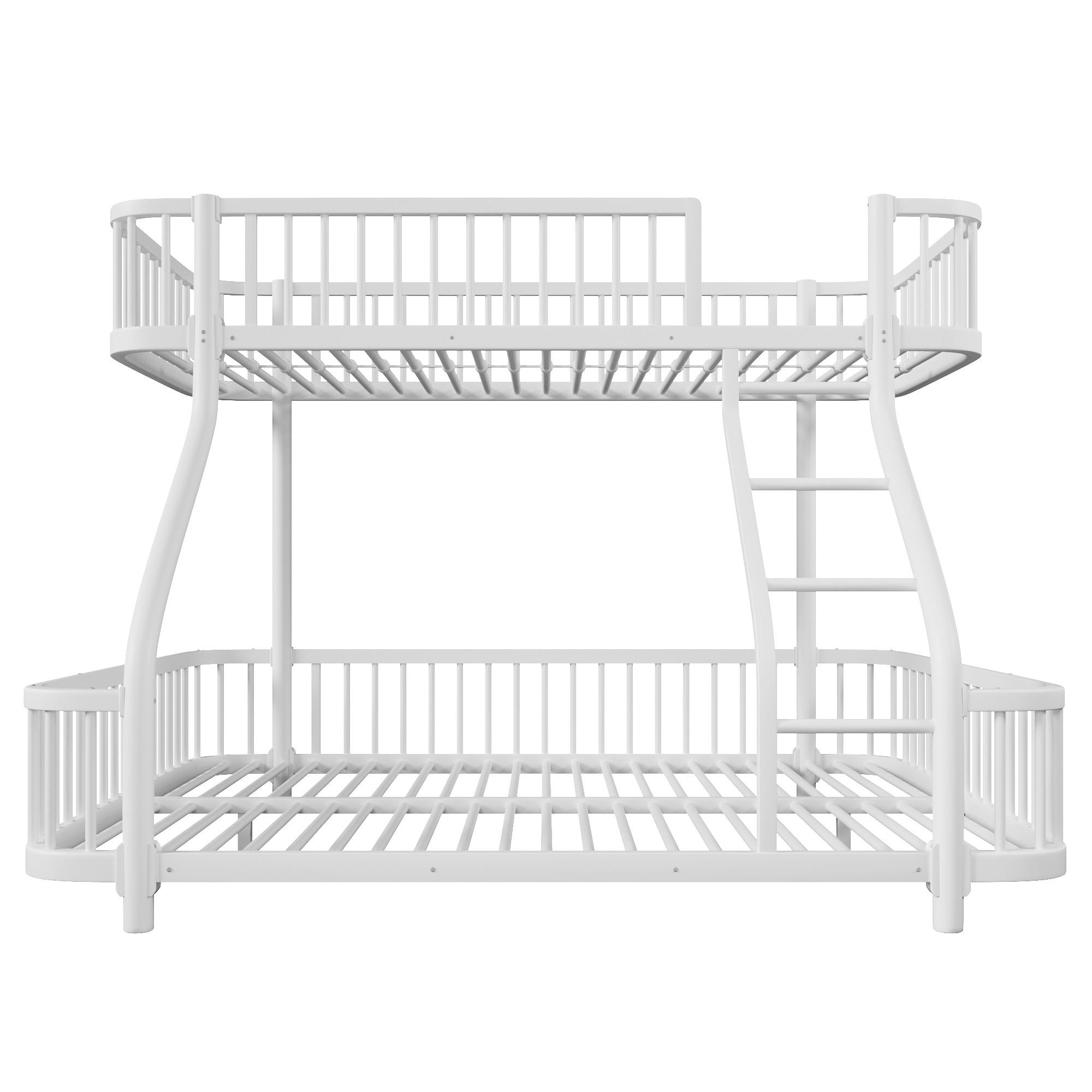 ETAGENBETT Eisen 90/200 cm + 140/200 cm Weiß - Weiß, Metall - Raumix