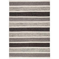 HANDWEBTEPPICH 2-Seitiger Skandi, modern 65x130 cm - Grau, Textil (65/130cm) - Rug and Roll