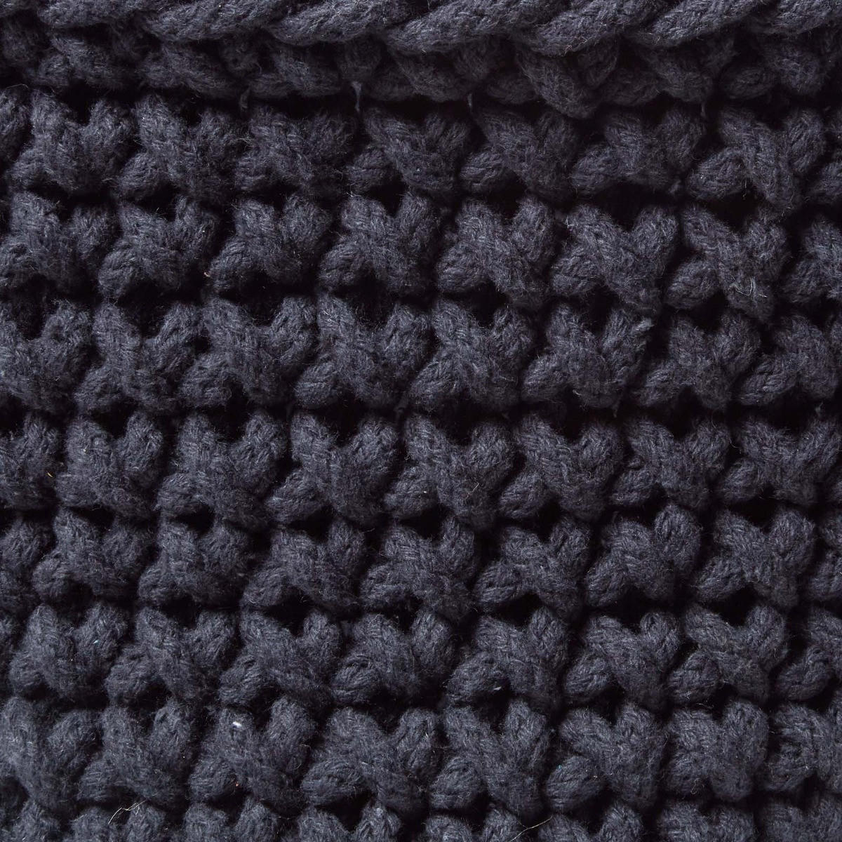 AUFBEWAHRUNGSKORB Baumwolle 37/21 cm - Schwarz, Textil (37/37/21cm) - Homescapes