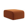 POUF Samt Stoff Orange - Terracotta/Schwarz, Holzwerkstoff/Kunststoff (72/42/94cm) - LaMiaSofa