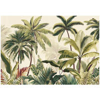 FOTOTAPETE Blätter Grün Dschungel Natur Wohnzimmer 250x175 - Multicolor, Papier (250/175cm) - Wallarena