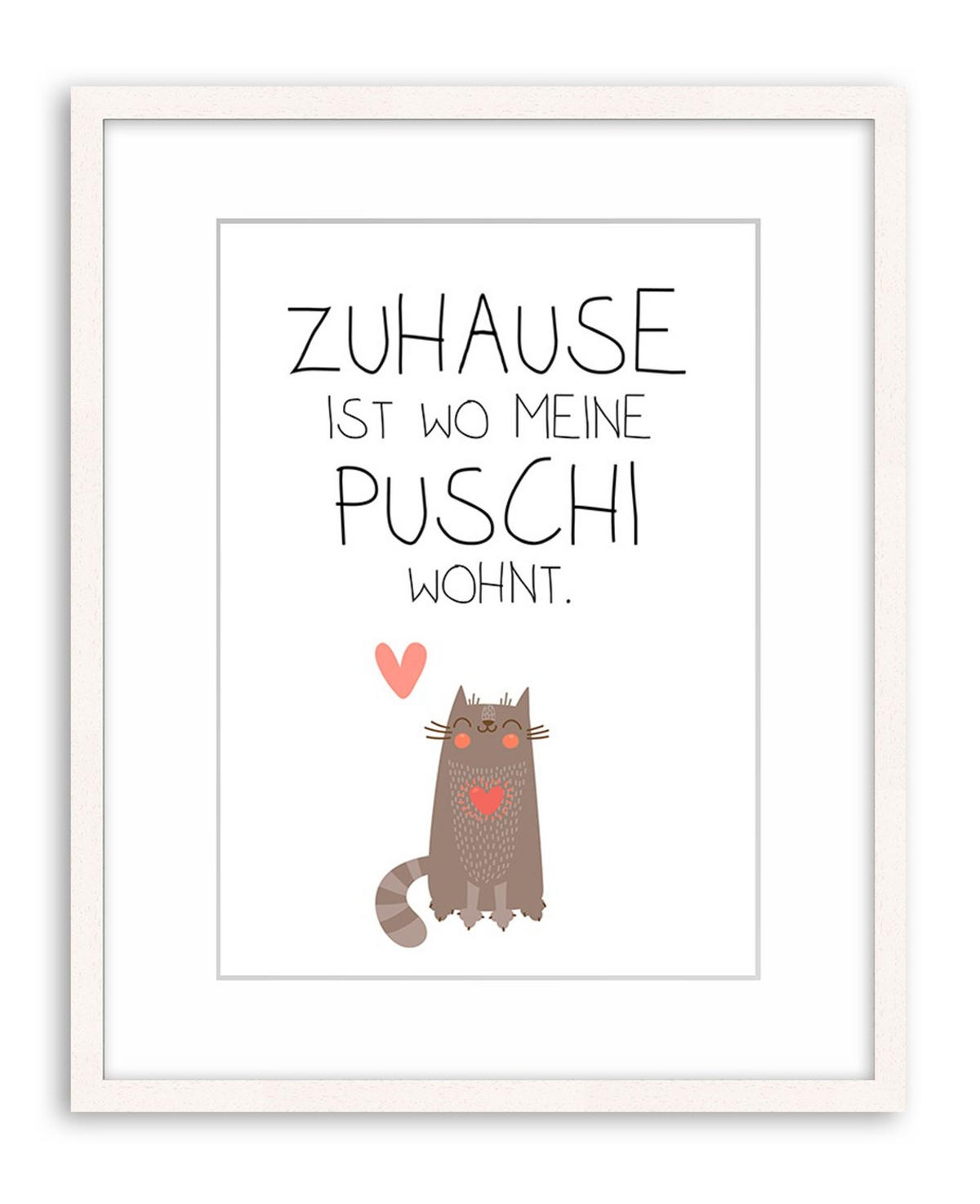 POSTER DIN A4 21x29,7 cm Katze Spruch Skandi - Braun, Papier (21/29.7/2cm) - artissimo