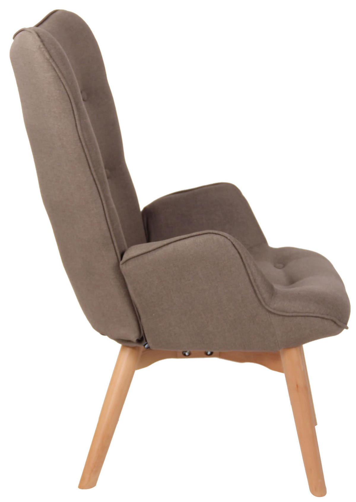 SESSEL Stoff taupe - Taupe, Holz/Textil (71/100/77cm) - CLP