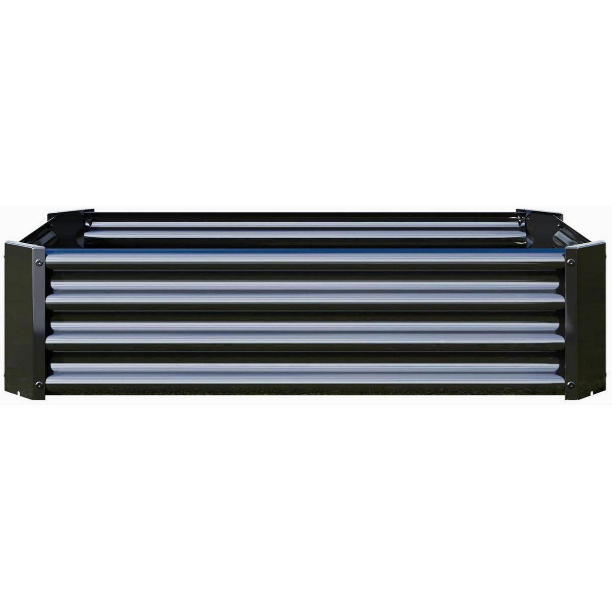 HOCHBEET-SET Metall Schwarz 120 x 60 x 30 cm - Schwarz, Metall (60/30/120cm)