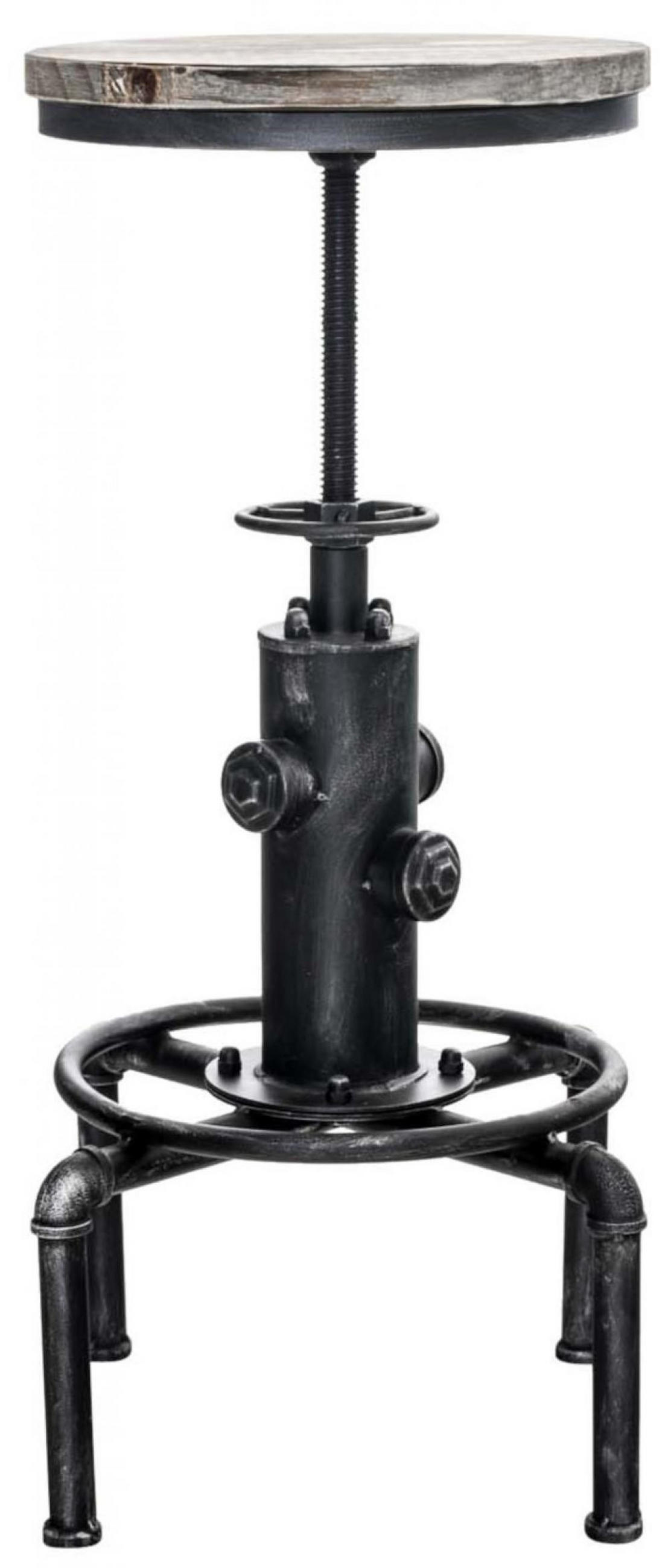 BARHOCKER 2er Set Metall Antik Silber - Silberfarben, Metall (33/59/33cm) - CLP