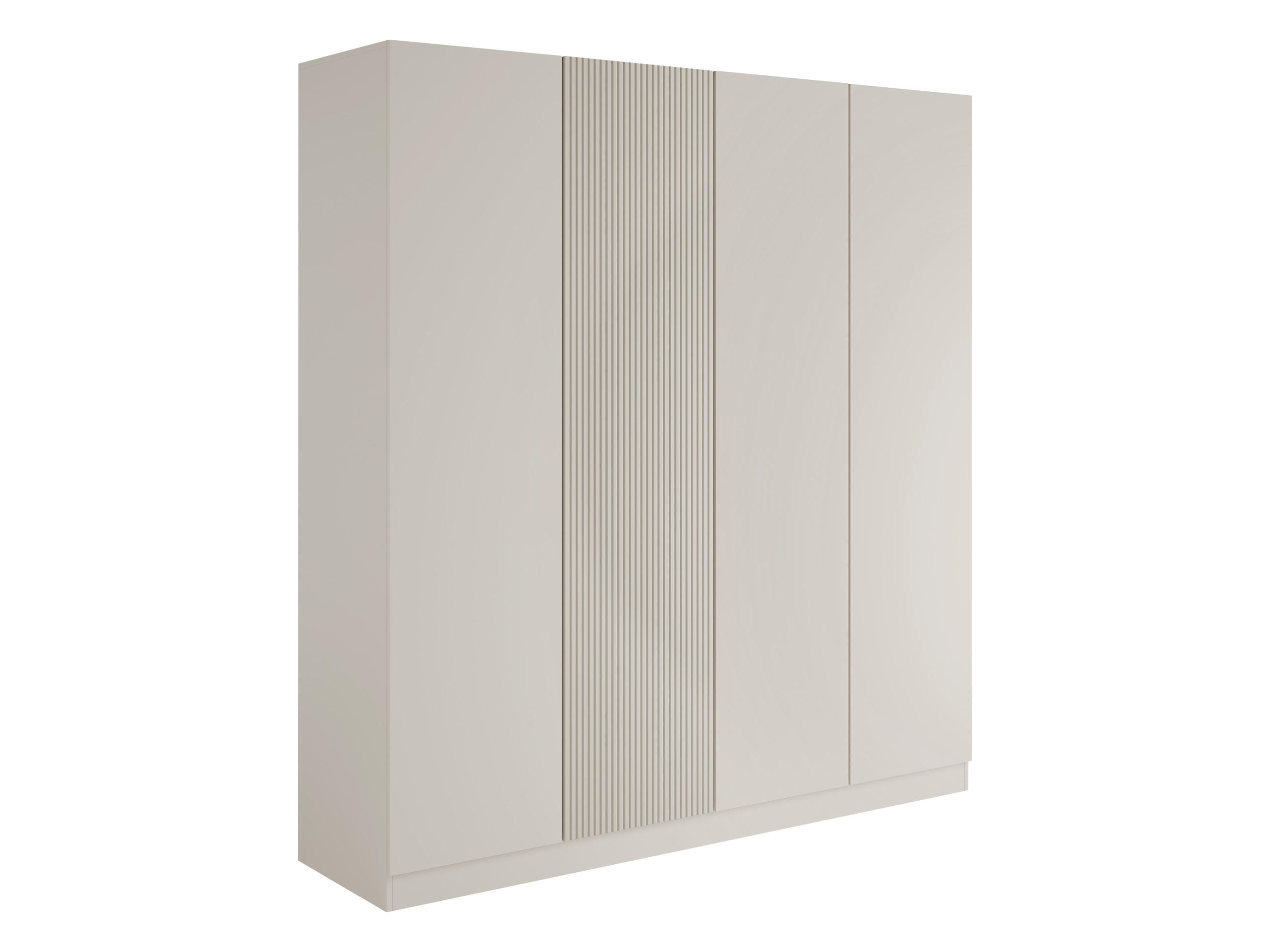 KLEIDERSCHRANK Como 4D - Kaschmir, Holzwerkstoff/Metall (205/220/55cm) - MIRJAN24