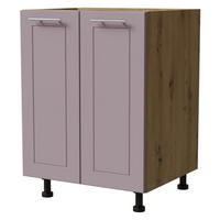 UNTERSCHRANK Bari D11/60 Eiche Artisan / RAL 4009 pastellviolett 60 / 50 / 82cm - Violett/Eiche Artisan, Holz/Holzwerkstoff (60/82/50cm) - Feldmann-Wohnen