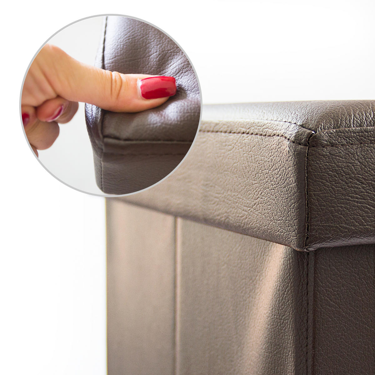 HUNDEBOX Sitzhocker - Dunkelbraun, Holzwerkstoff/Kunststoff (38/38/38cm) - Relaxdays