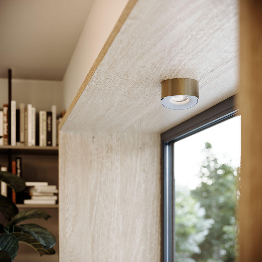 LED-AUFBAULEUCHTE Santa Neo Schwarz Warmweiß - Schwarz, Metall (10.8/10.8/5cm) - s.luce