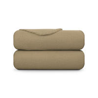 FLEECEDECKE 130x170 cm ( Taupe ) Wohndecke, Kuscheldecke - Öko Tex - warme Coral Fleece Decke, kuschelig und atmungsaktiv mit Kettelrand - Autodecke - Taupe, Textil (130/170cm) - Bestlivings