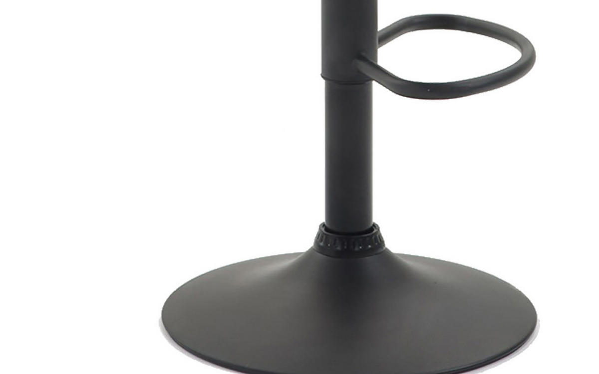 BARHOCKER Dynasty Kunstleder schwarz weiß - Weiß, Kunststoff/Metall (36/84/39cm) - TPFLiving