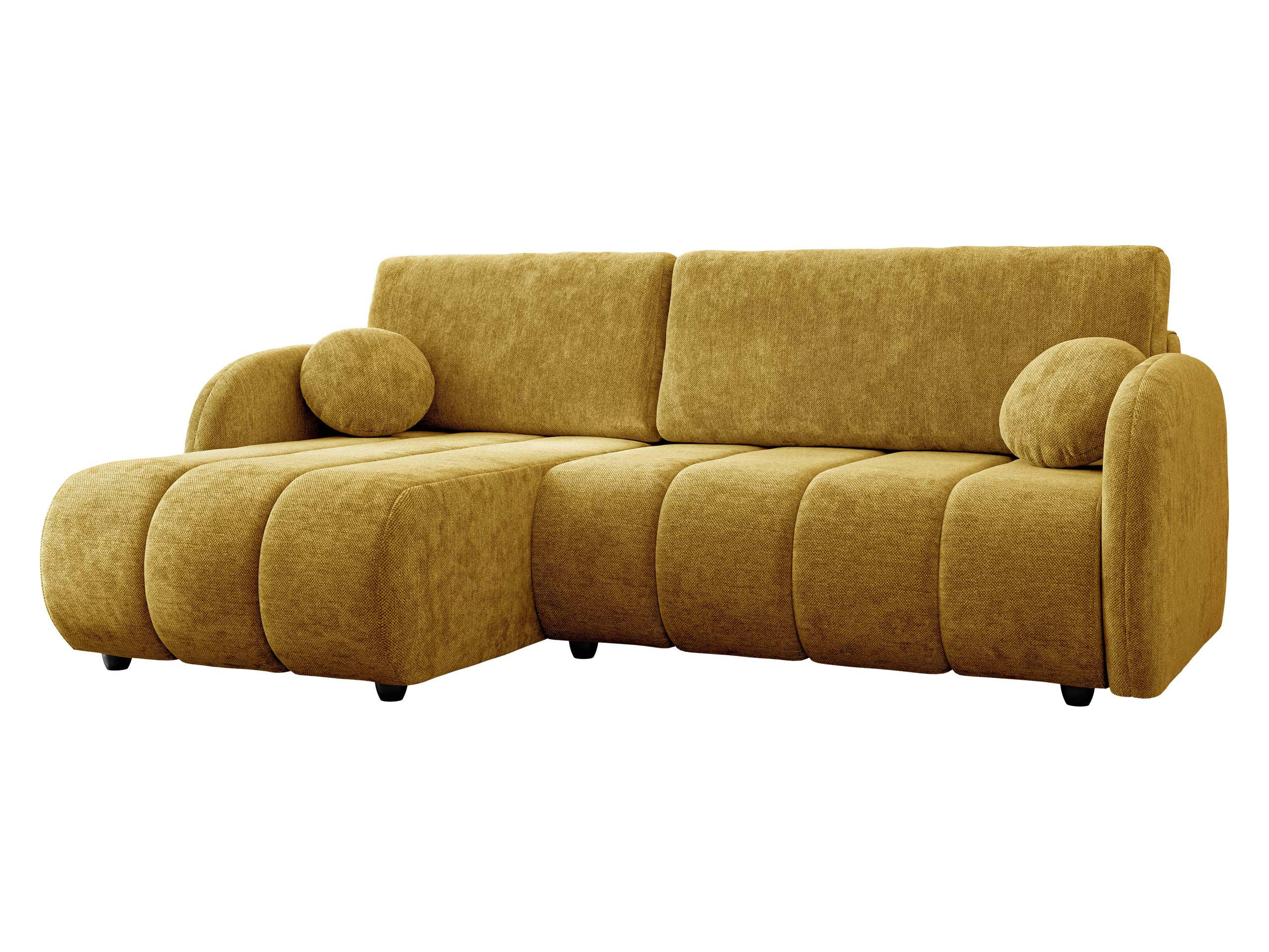 ECKSOFA Zara 2rLC - Schwarz/Rosa, Holz/Kunststoff (233/160cm) - MIRJAN24