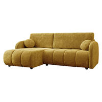 ECKSOFA Zara 2rLC - Schwarz/Rosa, Holz/Kunststoff (233/160cm) - MIRJAN24