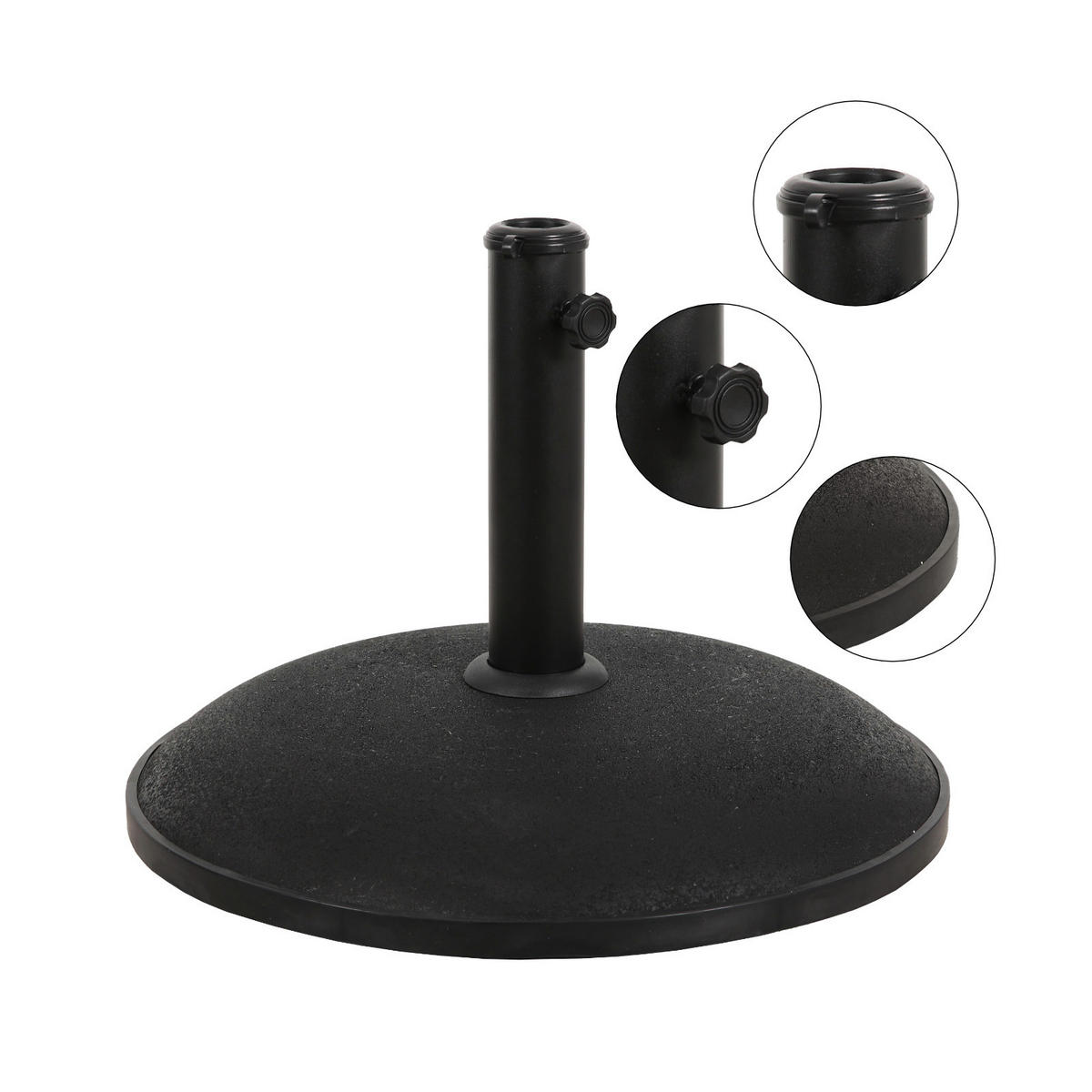 SONNENSCHIRM Bambus Set Hellblau - Hellblau, Textil (200/200cm) - SVITA