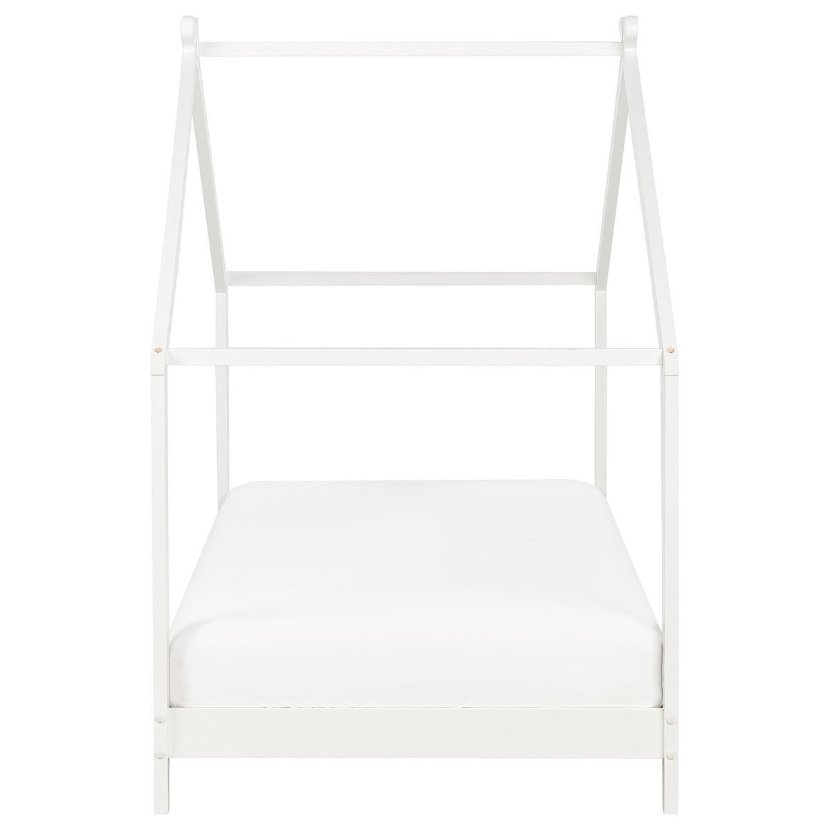 KINDER-HAUSBETT Weiß 90-200 cm Orlu - Weiß, Holz (90/200cm) - Beliani