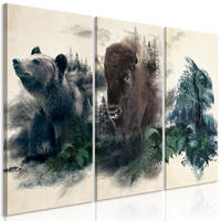 KUNSTDRUCK Braun 120/80 cm - Braun/Grün, Textil (120/80cm) - KUNSTLOFT