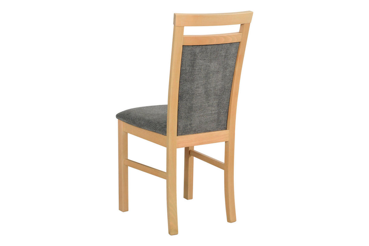 STUHL 2er Set MILANO 5 grandson - Beige/Titanfarben, Holz (43/93/40cm) - Leaf Design
