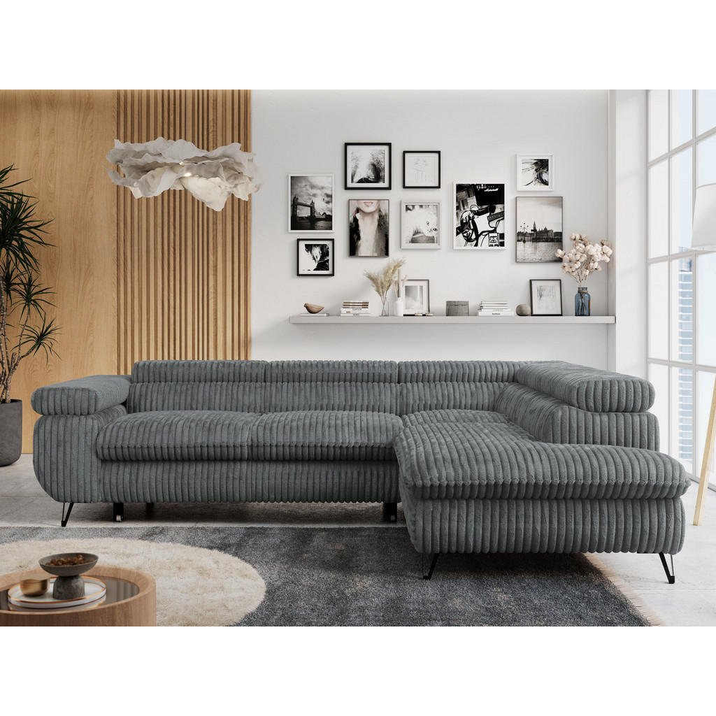 Thumbnail - MKS Ecksofa, Dunkelgrau, Textil, 3-Sitzer, L-Form,L-Form, 273x208 cm, Oeko-Tex®, Wohnzimmer, Sofas & Couches, Wohnlandsc...
