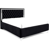 POLSTERBETT ARONA - Schwarz, Textil (120/200cm) - Meblini