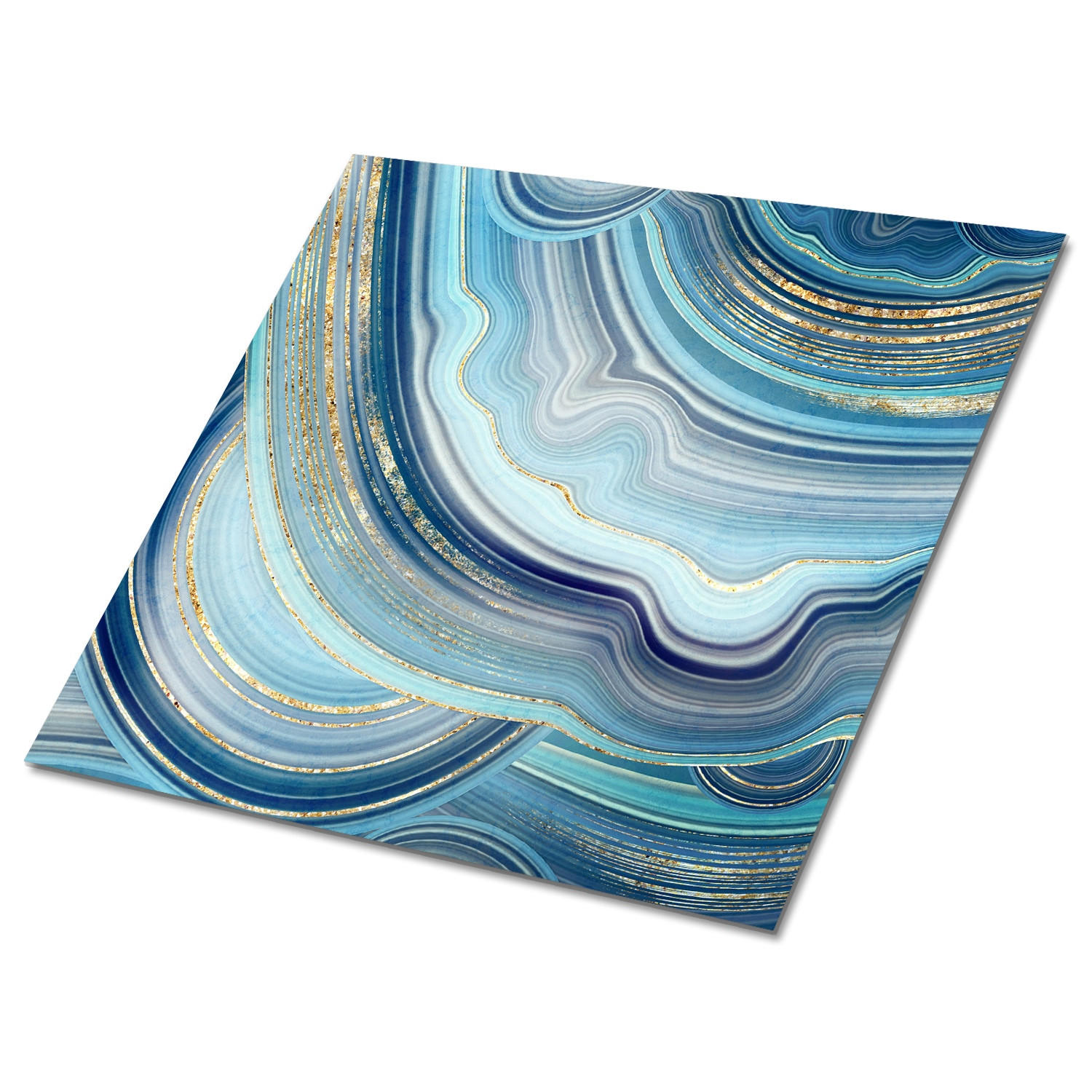 FLIESENAUFKLEBER 9 Stück 30x30 cm selbstklebend Querschnitt von Achat - Multicolor, Textil (30/1.6/30cm) - TULUP