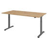 SCHREIBTISCH elektrisch XMST 100/200/74 cm in Wildeiche/Graphitfarben - Wildeiche/Graphitfarben, Holzwerkstoff (100/200/74cm) - bümö