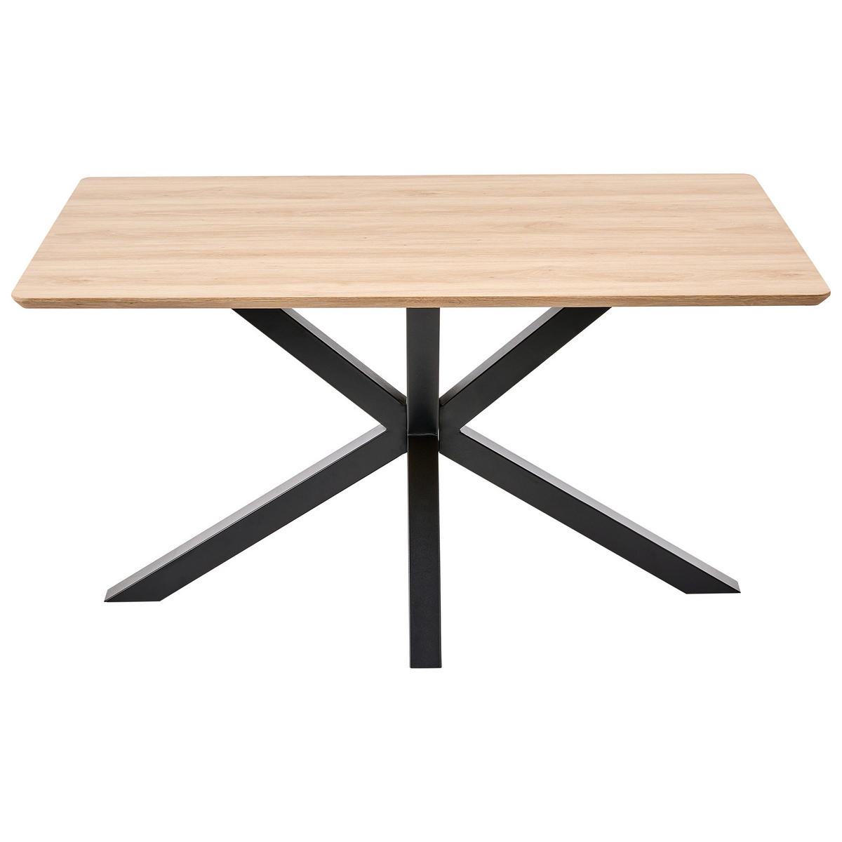 JÍDELNÍ STŮL 140/80/75 cm Světle hnědý, Černý Obdélníkový Spectra - světle hnědá, kompozitní dřevo (140/90/76cm) - Beliani