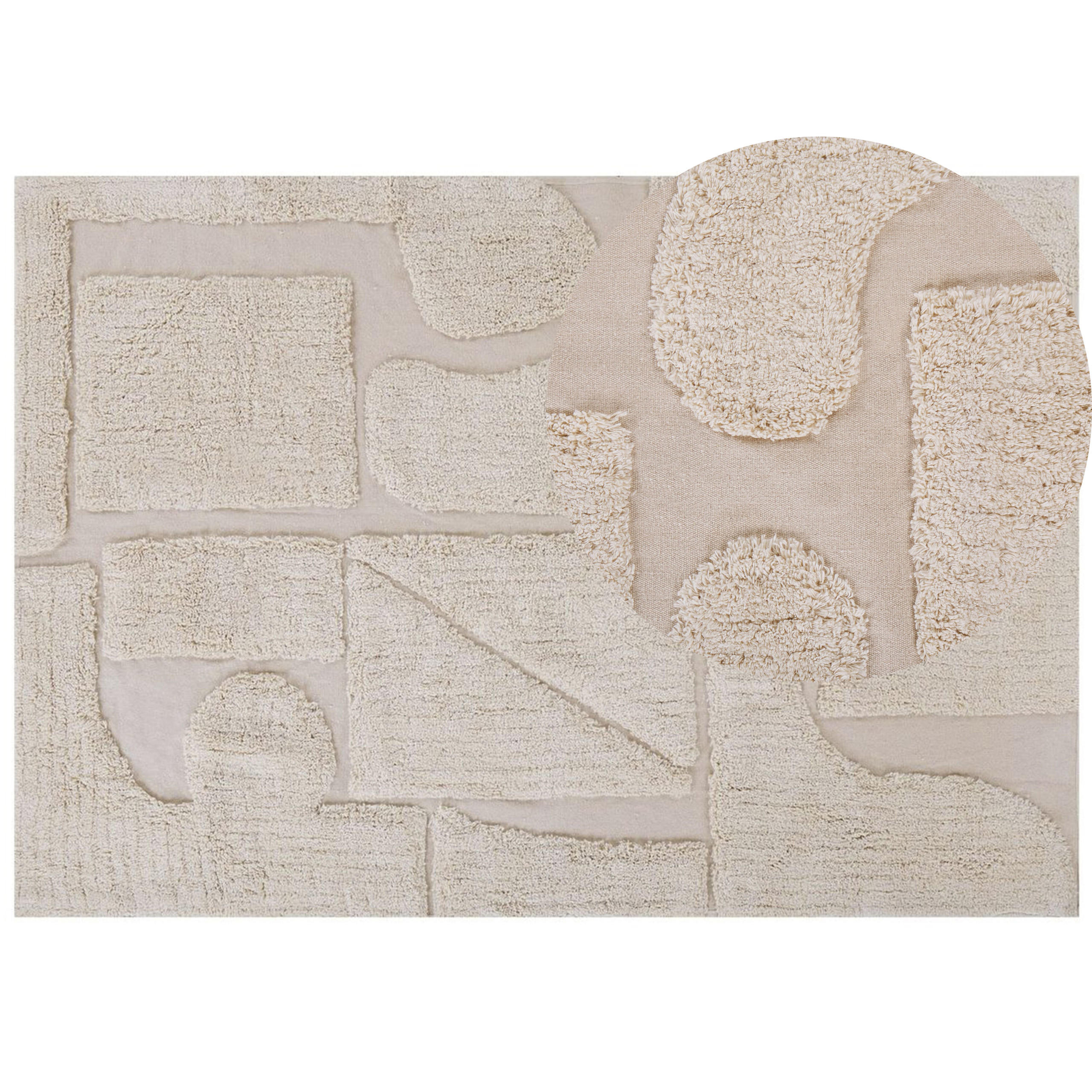 KURZFLOR-TEPPICH Diyadin 230/160 cm - Beige, Textil (160/230cm) - Beliani