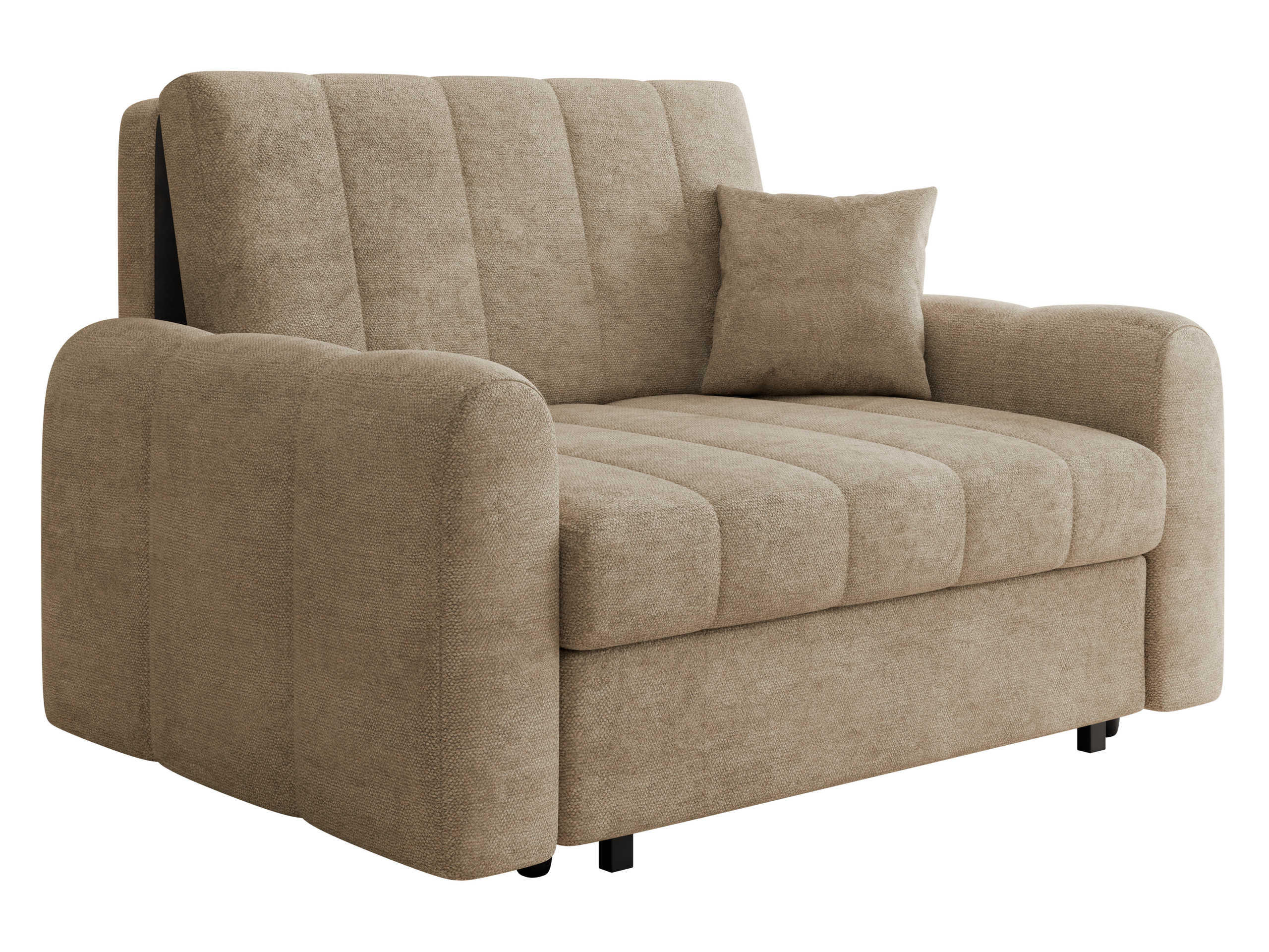 SCHLAFSOFA Viva Moon II - Hellbraun/Schwarz, Holz/Metall (148/85/98cm) - MIRJAN24