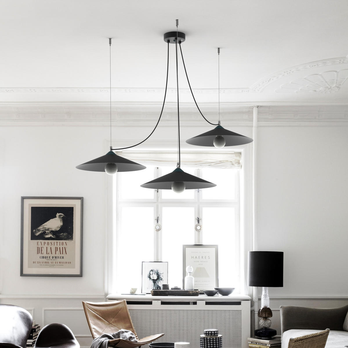 HÄNGELEUCHTE - Grün, Metall (40/40/9cm) - Lumicom