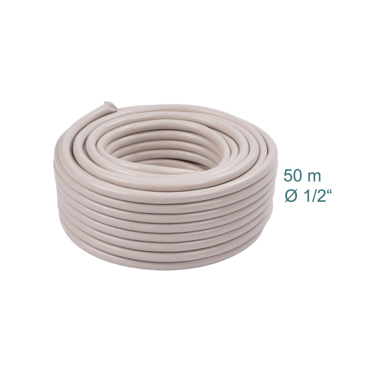 GARTENSCHLAUCH - Beige, Kunststoff (5000cm) - Relaxdays