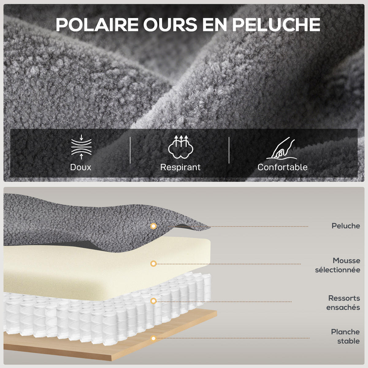 MASSAGESESSEL Grau mit Massagefunktion und Liegefunktion 84/69/99 cm - Hellgrau, Textil (84/99/69cm) - PANGIVO