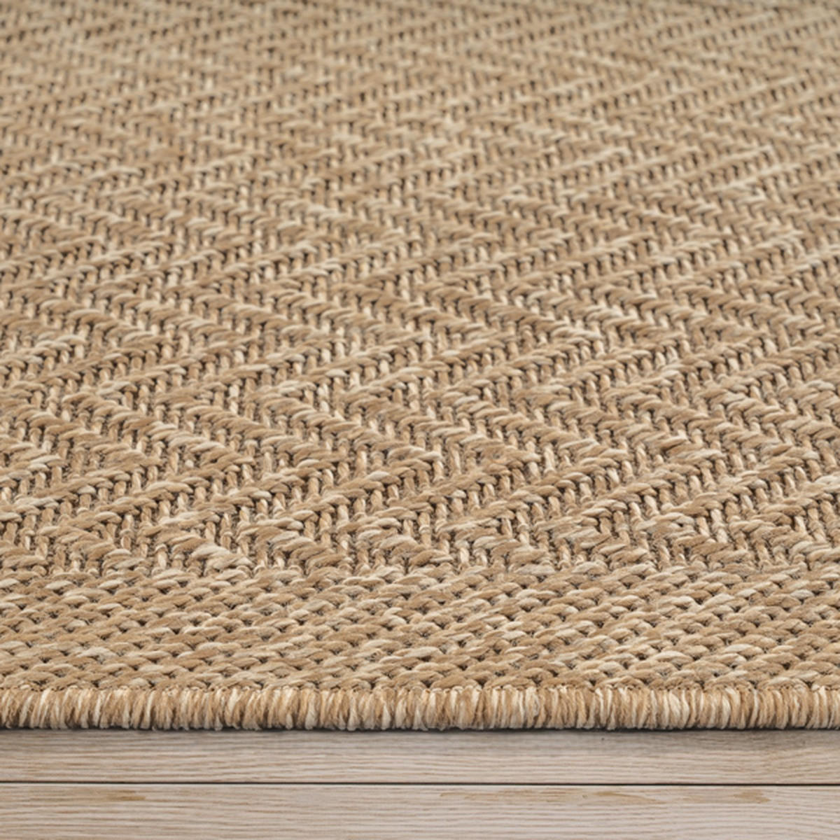 FLACHWEBTEPPICH Geometrisch CORDEV Polypropylen Natur 240 x 340 cm - Beige, Textil (240/340cm) - KADIMA DESIGN