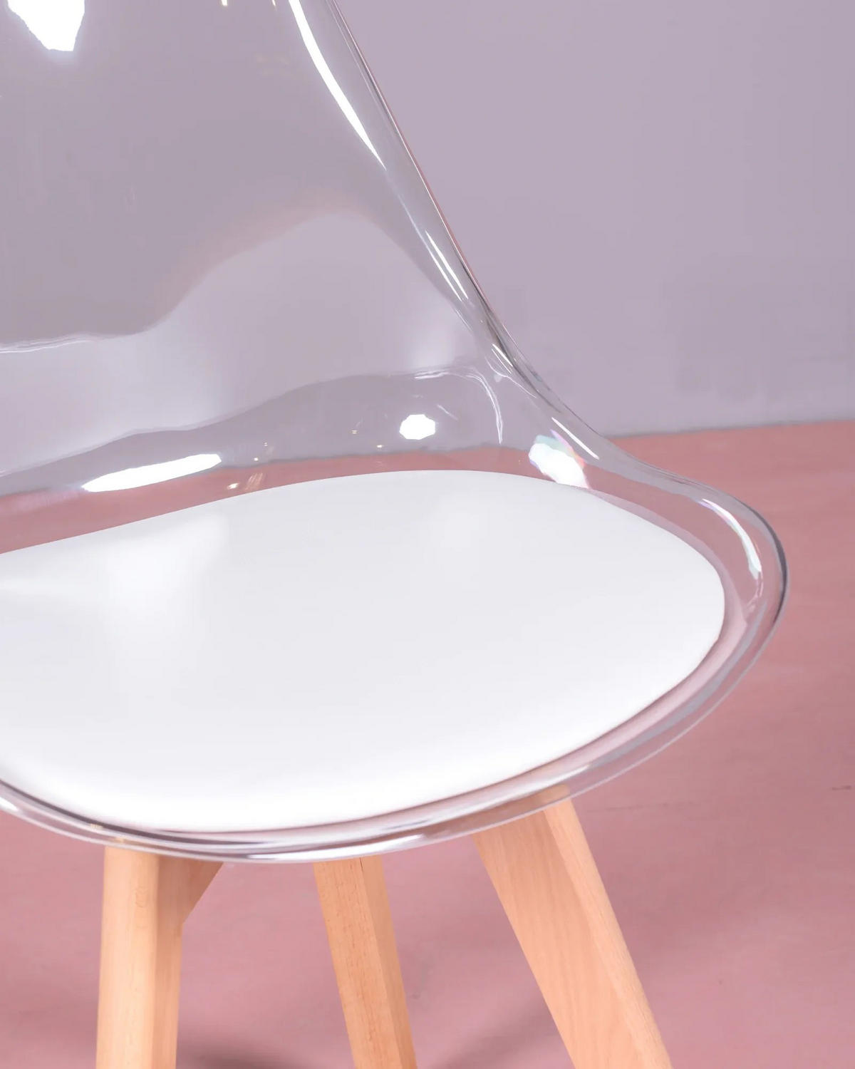 STÜHL-SET 4 Stück Kunststoff Transparent - Transparent, Kunststoff (49/80/55cm) - Nest Dream