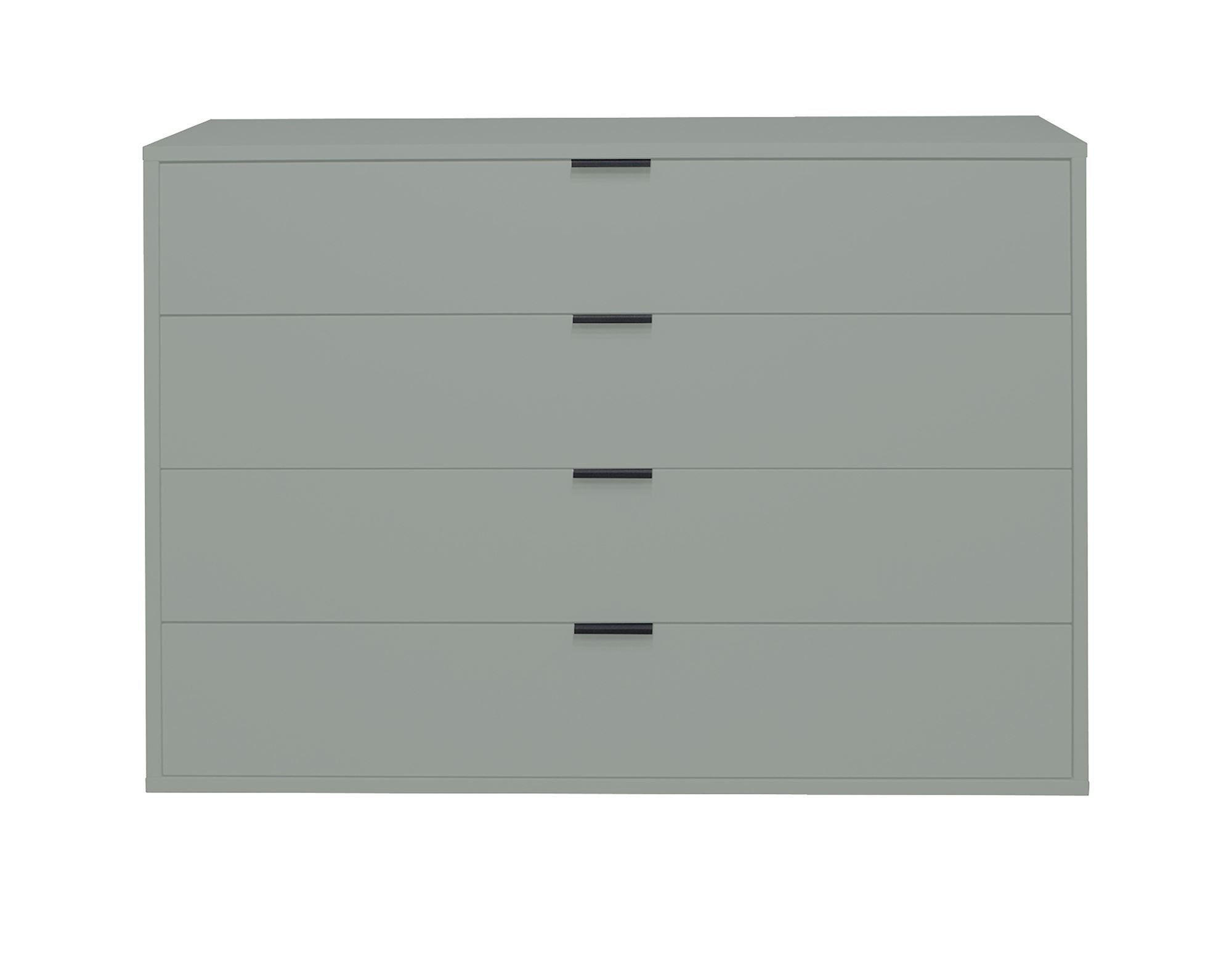 KOMMODE Erna 119x45x87 Pinie Green matt Lack - Grün, Holzwerkstoff (119/87/45cm) - 58aufmkessel