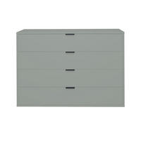 KOMMODE Erna 119x45x87 Pinie Green matt Lack - Grün, Holzwerkstoff (119/87/45cm) - 58aufmkessel