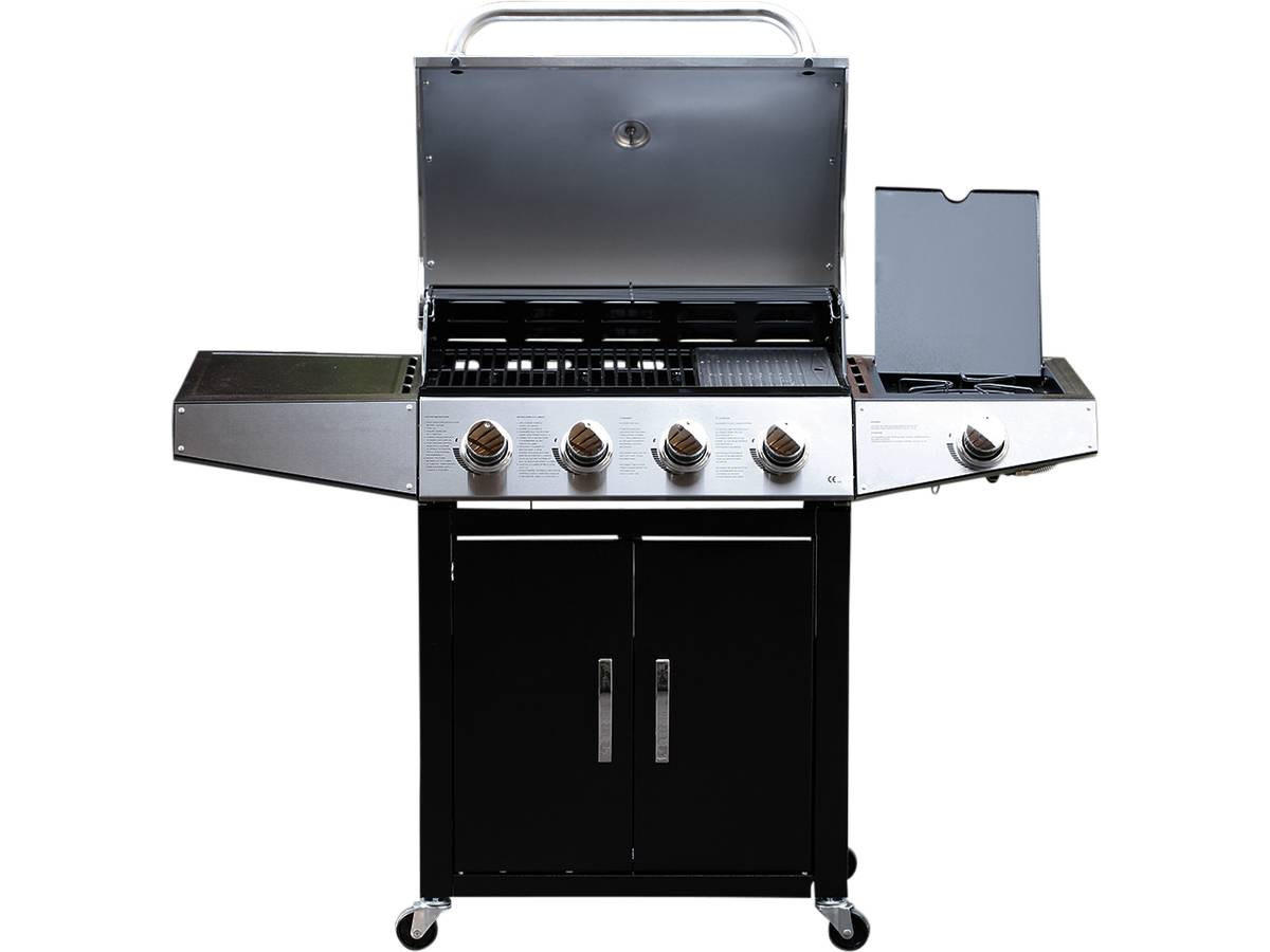 GASGRILL party 5 - Grau, Metall (54/55/136cm) - Habitat Garten
