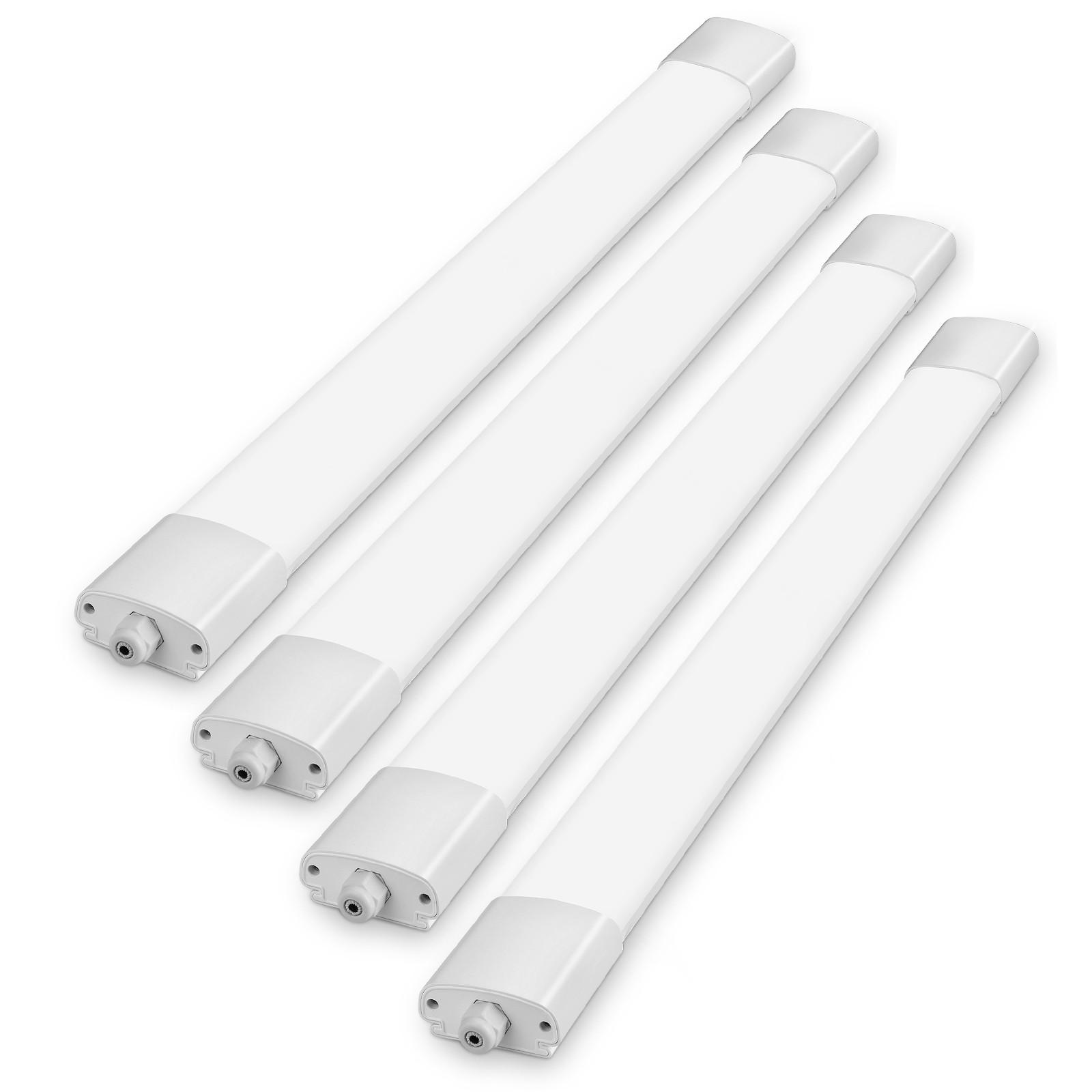 LED Deckenleuchte TR1235 36W 116/6.9/3.2 CM 4er-Set - Weiß, Kunststoff (116/6.9/3.2cm) - LOVHAUS
