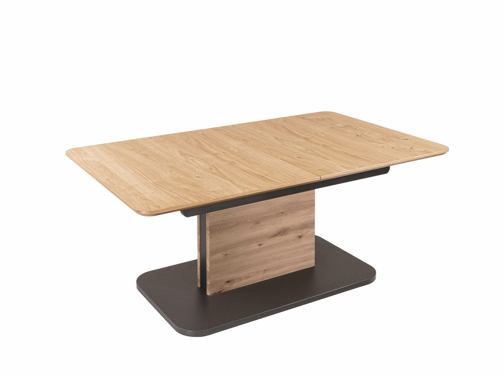58aufmkessel Couchtisch Wildeiche, Schwarz 70x70x120 cm