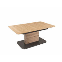 COUCHTISCH höhenverstellbar und ausziehbar Circe 120x54x70 Wildeiche - Wildeiche/Schwarz, Holz (120/70/70cm) - 58aufmkessel