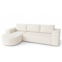 ECKSOFA Ecru Vello Mit Schlaffunktion Links Stoff Boucle - Ecru, Textil (270/165cm) - Sepro Meble