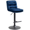BARHOCKER Samt blau - Blau/Schwarz, Textil/Metall (42/94/56cm) - CLP