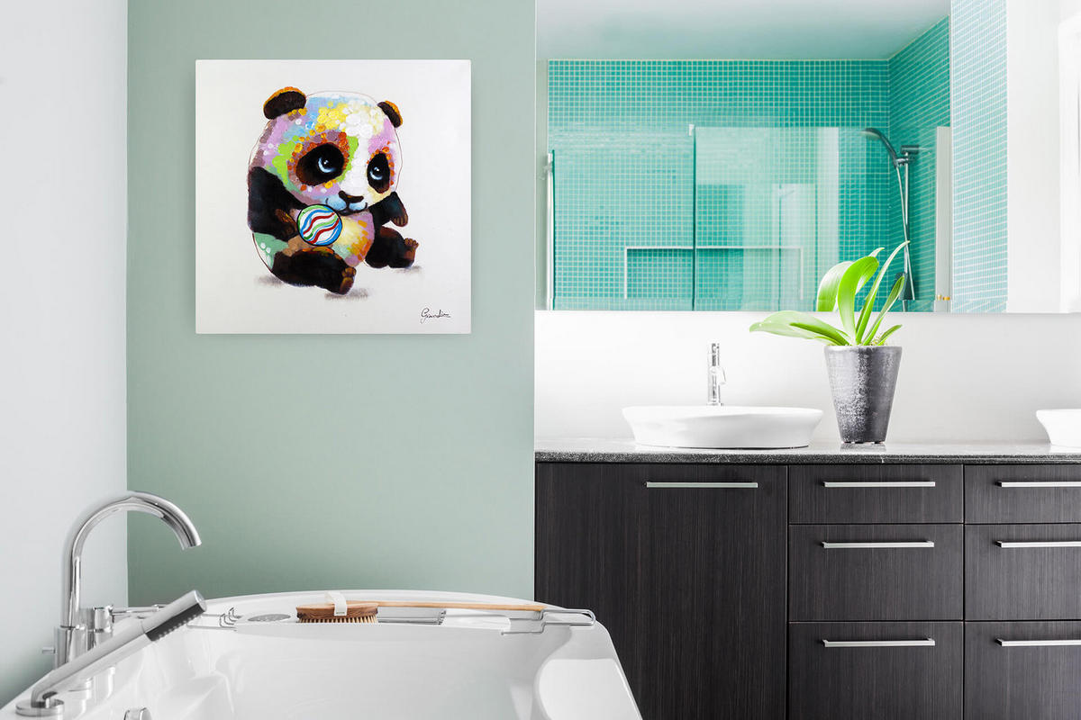 RUČNE MAĽOVANÝ AKRYLOVÝ OBRAZ 60/60 cm, viacfarebný, abstraktný dekoratívny motív - viacfarebná, drevo/textil (60/60cm) - KUNSTLOFT