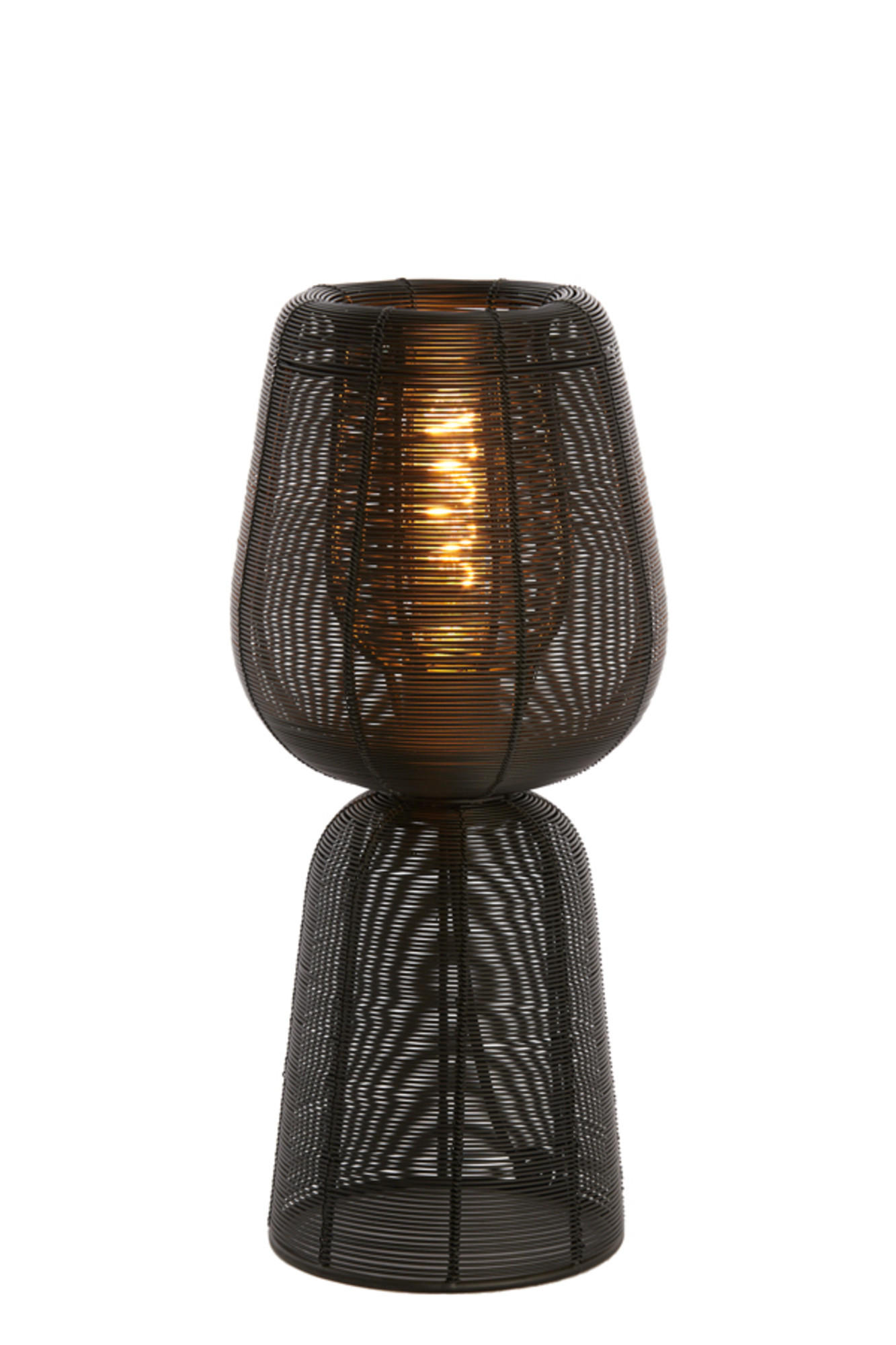 TISCHLAMPE Aboso Schwarz Ø18/42 cm - Schwarz, Metall (18/18/42cm) - Light & Living