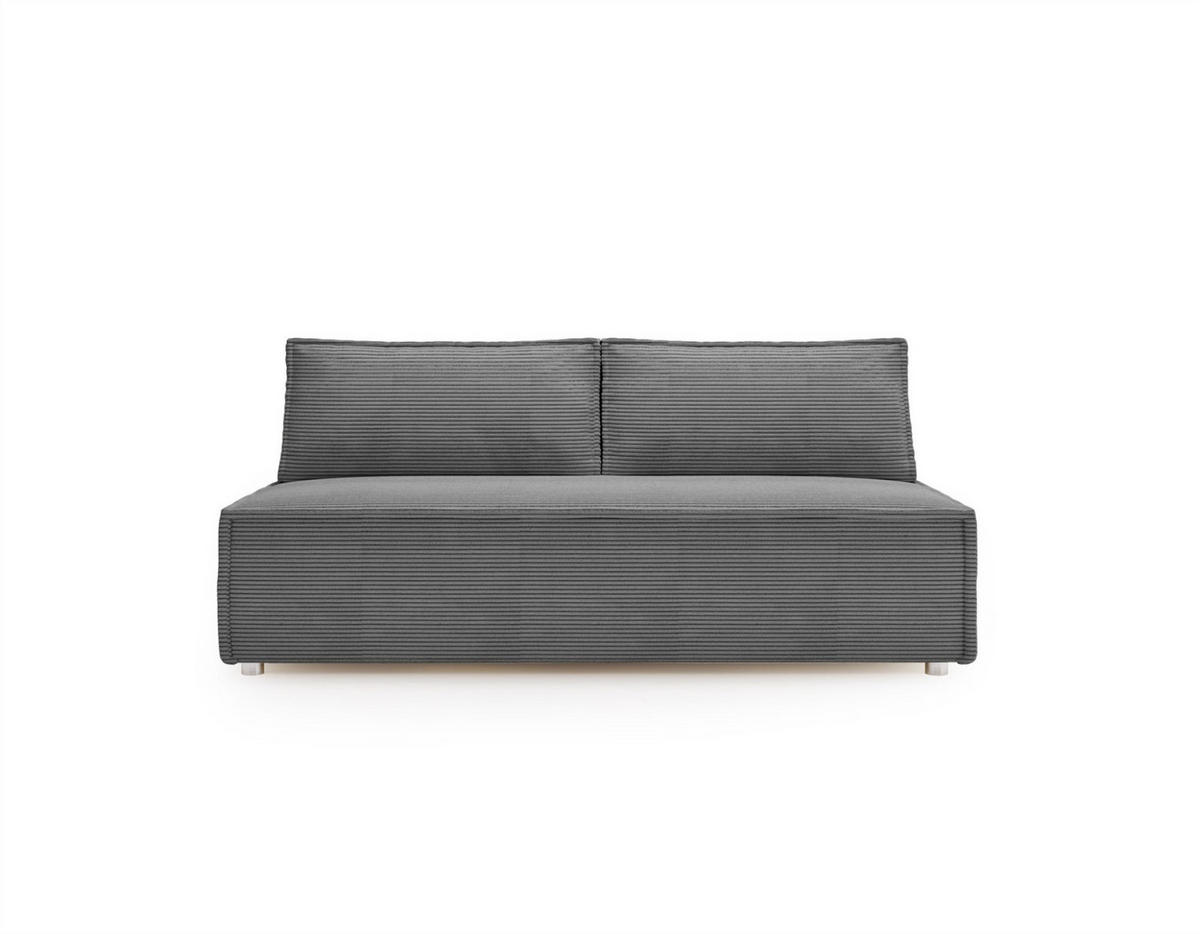 SCHLAFSOFA Amanda In Poso - Grau, Holzwerkstoff/Textil (200/89/100cm) - Fun Möbel