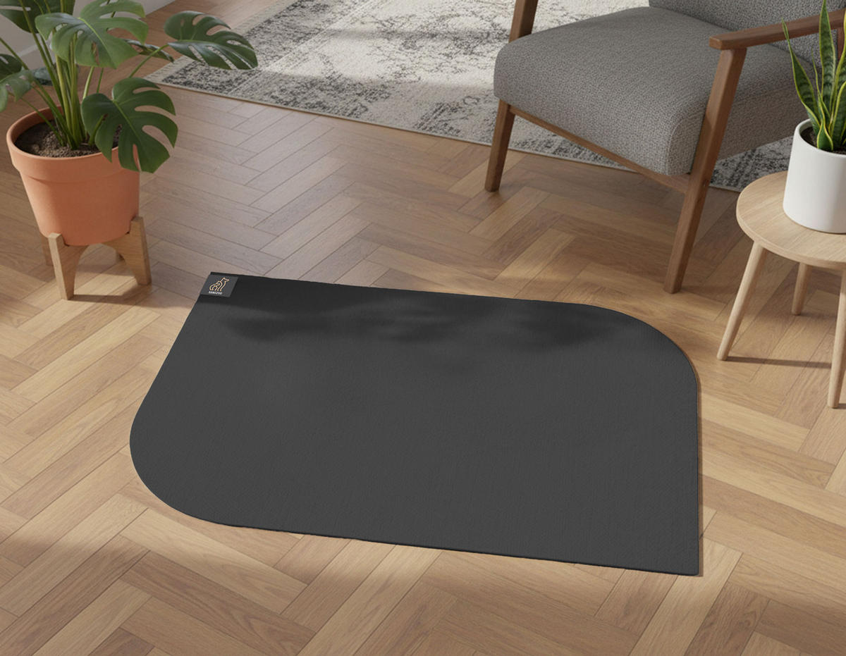 NAPFUNTERLAGE, Öko-Tex, Blattform Hellgrau 40 x 60 cm - Hellgrau, Textil (60/40cm) - SANOZOO