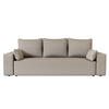 SOFA Vens mit Bettkasten und Schlaffunktion, Cordstoff - Beige, Holzwerkstoff (242/85/95cm)