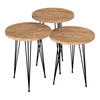 SATZTISCH Ry im 3er Set - Braun, Metall (34/34/55cm) - [en.casa]