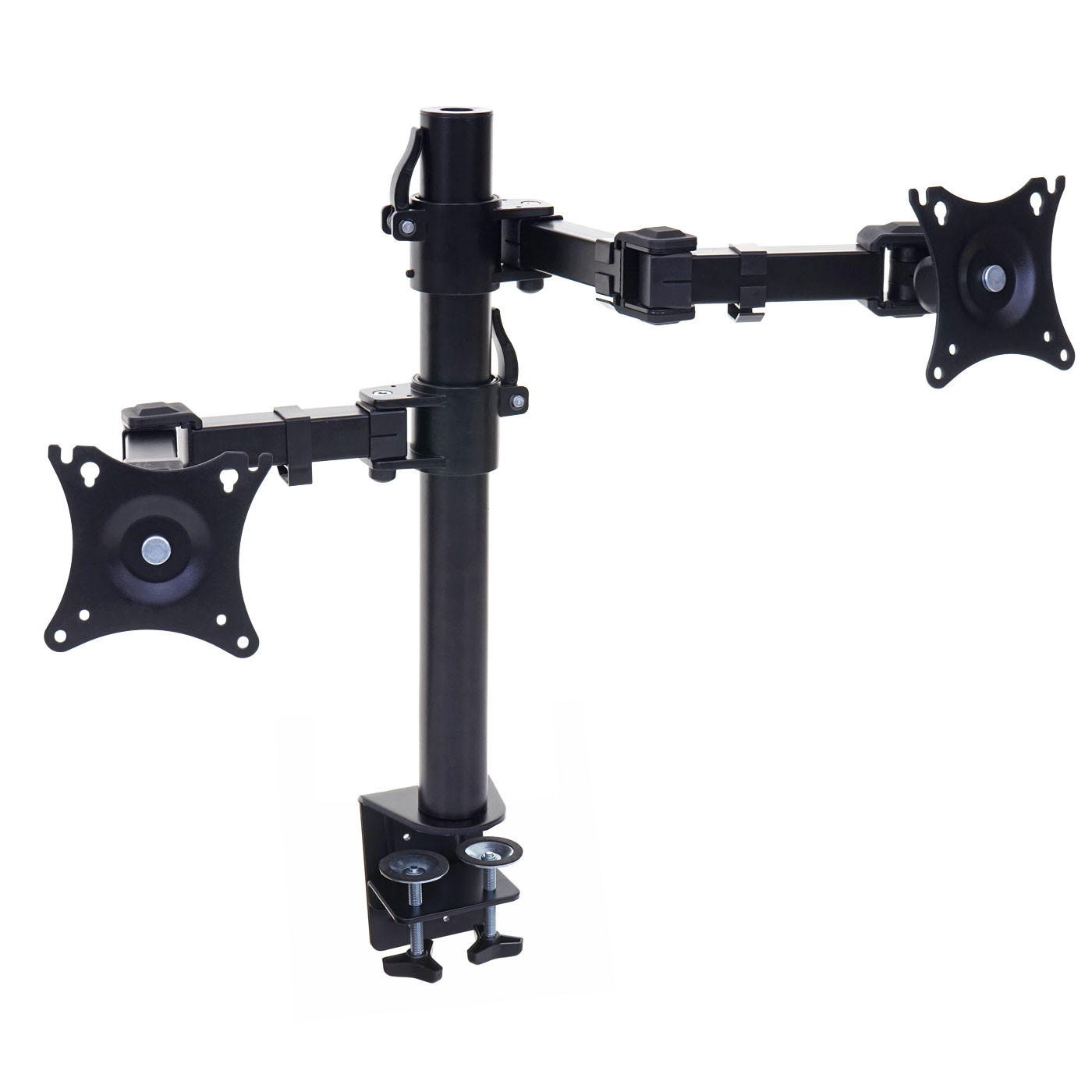 MONITORHALTER ZWEIARMIG Schwarz - Schwarz, Metall (43/86/43cm) - MCW