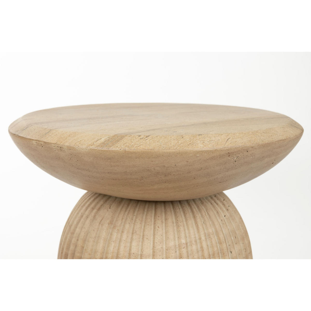 BEISTELLTISCH Brison Natursteinoptik - Grau, Stein (35.8/35.8/45.7cm) - Dutchbone